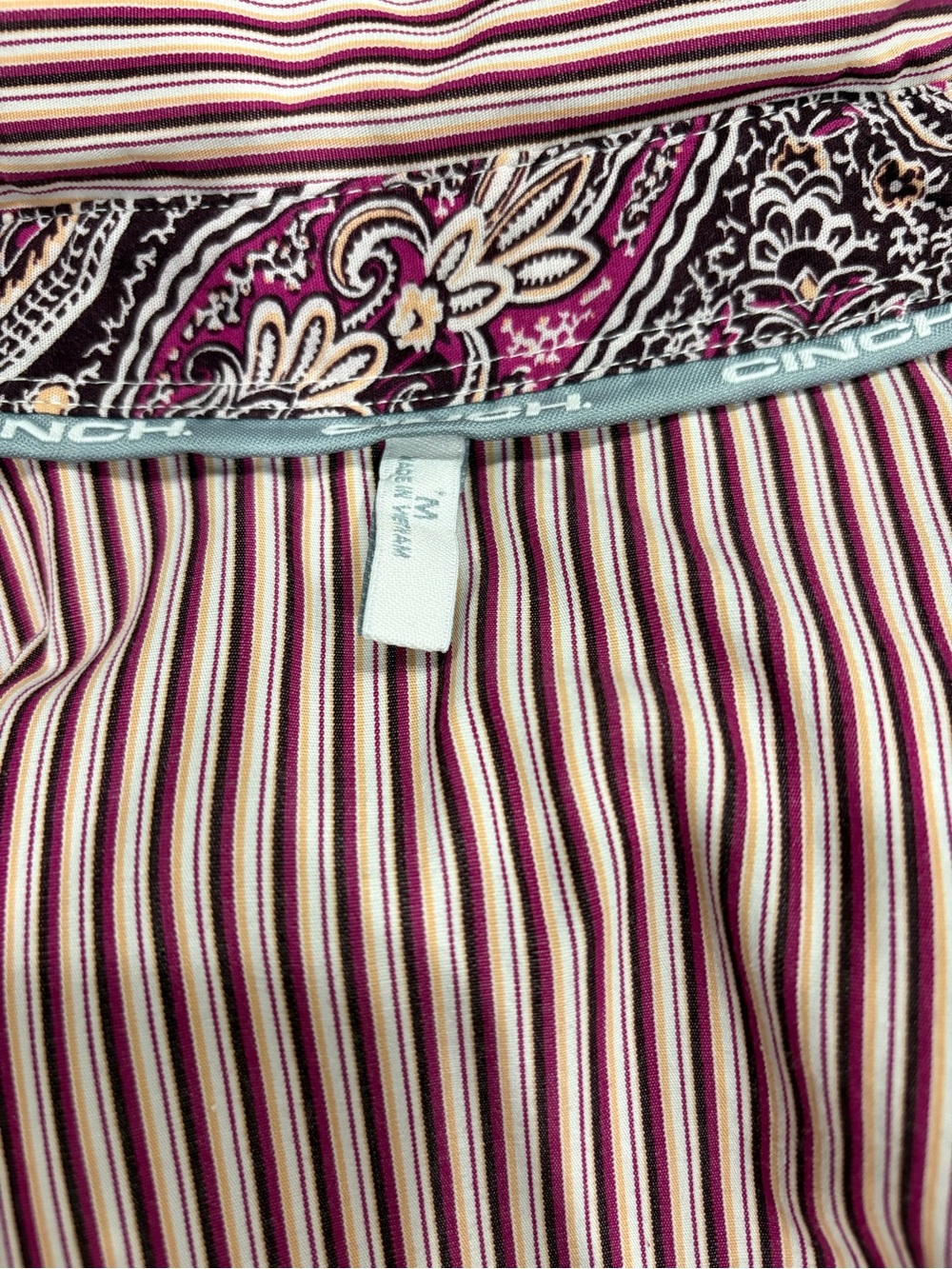 Cinch Women's Red and White Striped Button-Down Shirt - Picture 5 of 5
